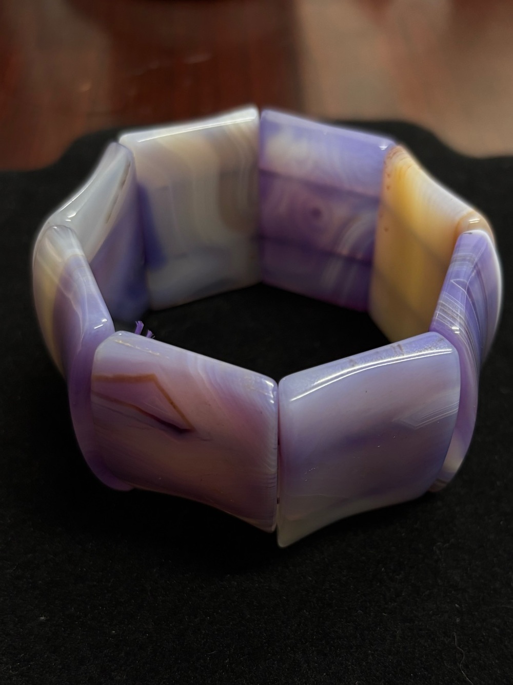 Stunning purple agate bracelet size 7.5